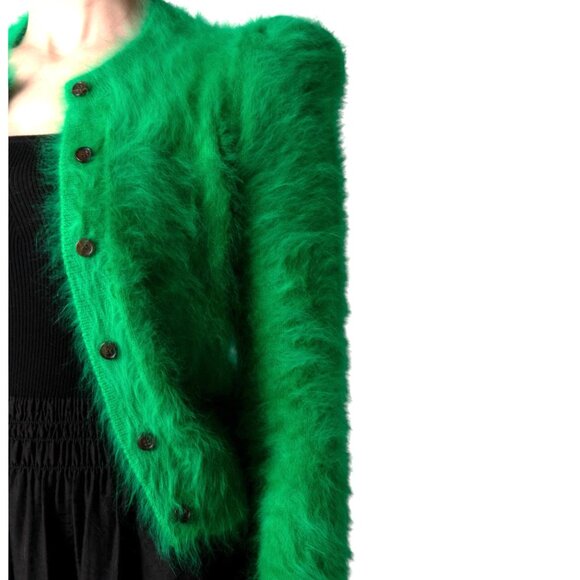 Runway Ulla Johnson  Aisha fuzzy angora-blend knit cardigan Size S/M NEW - Picture 13 of 13